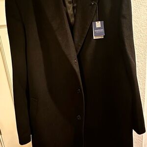 Stafford Men's Elegant Black Trench Coat